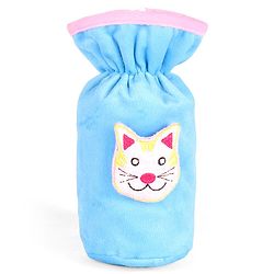 Babyhug Velour Plush Bottle Cover Kitty Motif Large - Fits 330 ml
