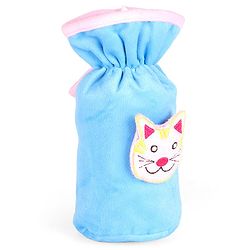 Babyhug Velour Plush Bottle Cover Kitty Motif Large - Fits 330 ml