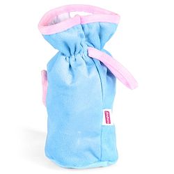 Babyhug Velour Plush Bottle Cover Kitty Motif Large - Fits 330 ml