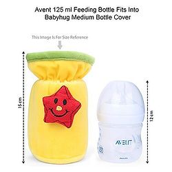 Babyhug Velour Plush Bottle Cover Baby Tiger Motif Medium Green - Fits Upto 120 ml to 260 ml Bottle