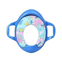 Babyhug Cushioned Potty Training Seat With Handle - Blue