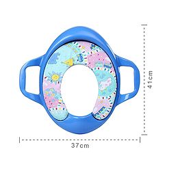 Babyhug Cushioned Potty Training Seat With Handle - Blue
