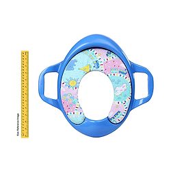 Babyhug Cushioned Potty Training Seat With Handle - Blue