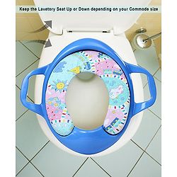 Babyhug Cushioned Potty Training Seat With Handle - Blue