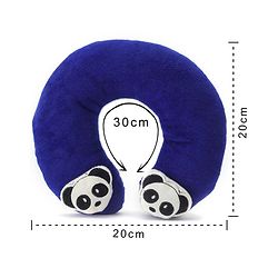 Babyhug Neck Supporter Pillow Navy With Two Motifs - Panda