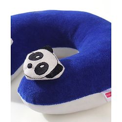 Babyhug Neck Supporter Pillow Navy With Two Motifs - Panda