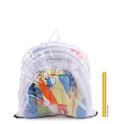 Babyhug Premium Gadda Set With Mosquito Net Orange - Mini Cars Print