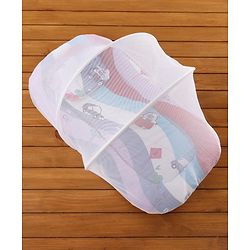 Babyhug Premium Gadda Set With Mosquito Net - Mini Cars Print
