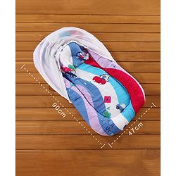 Babyhug Premium Gadda Set With Mosquito Net - Mini Cars Print