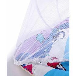 Babyhug Premium Gadda Set With Mosquito Net - Mini Cars Print