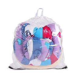 Babyhug Premium Gadda Set With Mosquito Net - Mini Cars Print