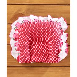 Babyhug Cherry Print Gadda Set With Mosquito Net - Red