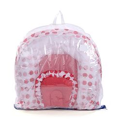 Babyhug Cherry Print Gadda Set With Mosquito Net - Red