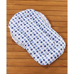 Babyhug Cherry Print Gadda Set With Mosquito Net - Blue