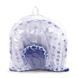 Babyhug Cherry Print Gadda Set With Mosquito Net - Blue