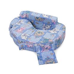 Babyhug Cotton Blend Feeding Pillow Rabbit Print - Blue