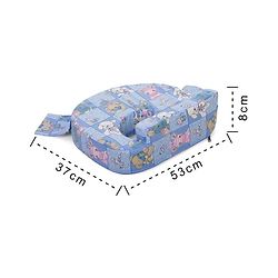 Babyhug Cotton Blend Feeding Pillow Rabbit Print - Blue