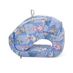 Babyhug Cotton Blend Feeding Pillow Rabbit Print - Blue