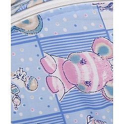 Babyhug Cotton Blend Feeding Pillow Rabbit Print - Blue