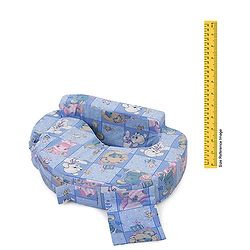 Babyhug Cotton Blend Feeding Pillow Rabbit Print - Blue