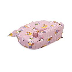 Babyhug Cotton Blend Feeding Pillow Teddy On Clouds - Pink