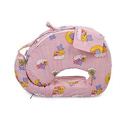 Babyhug Cotton Blend Feeding Pillow Teddy On Clouds - Pink