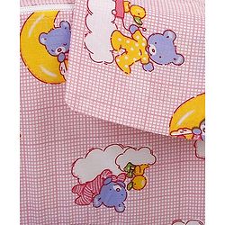 Babyhug Cotton Blend Feeding Pillow Teddy On Clouds - Pink