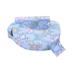 Babyhug Cotton Blend Feeding Pillow Animals And Bird Print - Blue