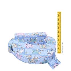 Babyhug Cotton Blend Feeding Pillow Animals And Bird Print - Blue