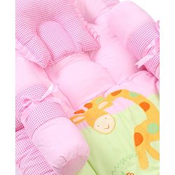 Babyhug Cotton Blend Gadda Set Teddy Embroidery - Blue