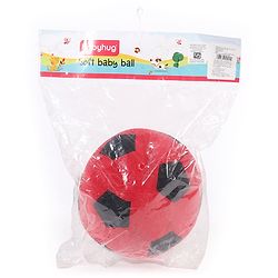 Babyhug Soft Ball Big Black And Red - Height 18 cm