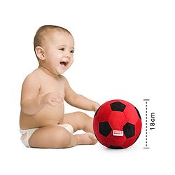 Babyhug Soft Ball Big Black And Red - Height 18 cm