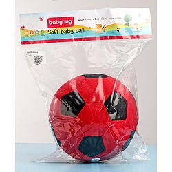 Babyhug Soft Ball Big Black And Red - Height 18 cm