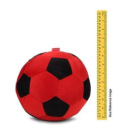 Babyhug Soft Ball Big Black And Red - Height 18 cm