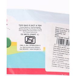 Babyhug Soft Ball Big Black And Red - Height 18 cm