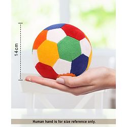 Babyhug Soft Baby Ball for Infants & Toddlers|Multicolour Plush Ball Toy for Sensory Play, Motor Skills & Bonding|Lightweight, Safe & Easy to Hold|Early Development Activity Toy|BIS|Height-14cm