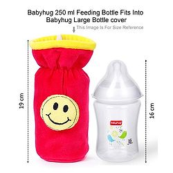 Babyhug Velour Plush Bottle Cover Strawberry Motif Large - Fits upto 330 ml