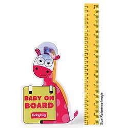 Babyhug Baby On Board Sign Giraffe - Red