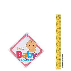 Firstcry Baby On Board Sign With Suction Cup - Pink