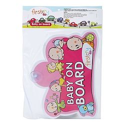 Firstcry Baby On Board Sign - Pink