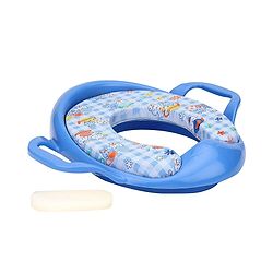 Babyhug Cushioned Potty Training Seat With Handle - Blue (Design May Vary)
