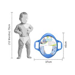 Babyhug Cushioned Potty Training Seat With Handle - Blue (Design May Vary)