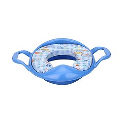 Babyhug Cushioned Potty Training Seat With Handle - Blue (Design May Vary)