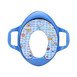 Babyhug Cushioned Potty Training Seat With Handle - Blue (Design May Vary)