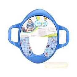 Babyhug Cushioned Potty Training Seat With Handle - Blue (Design May Vary)