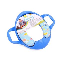 Babyhug Cushioned Potty Training Seat With Handle - Blue (Design May Vary)