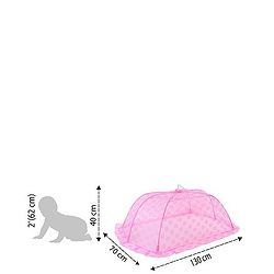 Babyhug Mosquito Net Floral Design Pink - Large