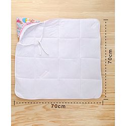 Babyhug Hooded Quilted Wrapper Teddy Bear Print - Pink