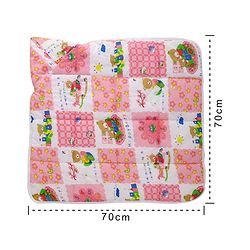 Babyhug Hooded Quilted Wrapper Happy Bear Print - Pink