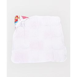 Babyhug Hooded Quilted Wrapper Happy Bear Print - Pink